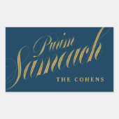 Purim Sameach-Etikett für Mishloach-Manot Rechteckiger Aufkleber (Vorderseite)