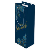 Purim Sameach Weingeschenktasche für Mishloach Geschenktüte Für Weinflaschen (Vorderseite Schrägansicht)