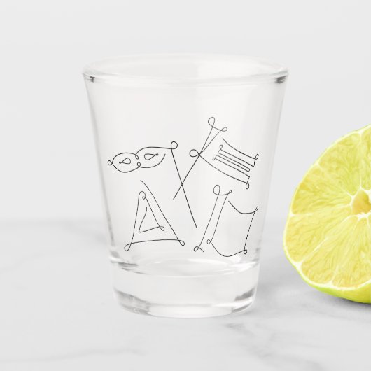 Purim Schnapsglas (Vorderseite)