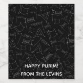 Purim Weinetikett (Einzelnes Label)