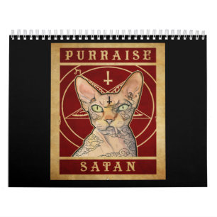 Purise Satan Sphynx Cat Kalender