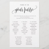 Purise Scavenger Jagd Brautparty Game Paper Card Flyer (Vorne)