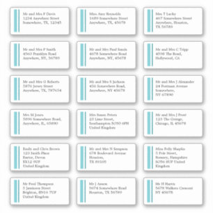 Purist Blue Line Individuelle Namensadresse Versan Aufkleber