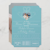 Purist Blue Save the Date Claddagh Foto Frame (Vorne/Hinten)