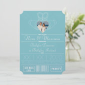 Purist Blue Save the Date Claddagh Foto Frame (Stehend Vorderseite)