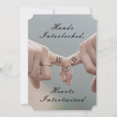 Purist Blue Save the Date Claddagh Foto Frame (Rückseite)