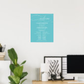 Purist Blue Wedding Poster (Heimbüro)