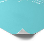 Purist Blue Wedding Poster (Ecke)