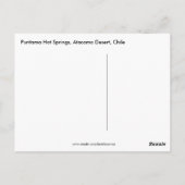 Puritama Hot Springs, Atacama Wüste, Chile Postkarte (Rückseite)