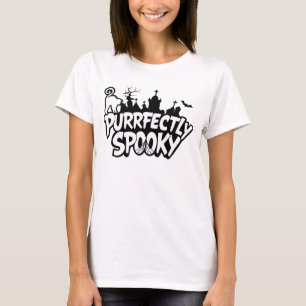 Purkant Spooky Black Cat Halloween T-Shirt
