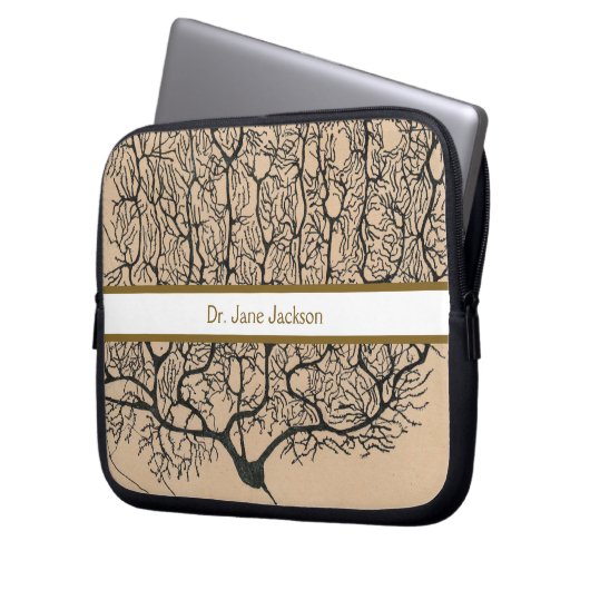 Purkinje Neuron Zeichnend - Name des Streifenärzts Laptopschutzhülle (Vorderseite Links)