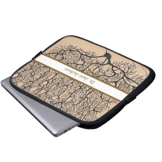 Purkinje Neuron Zeichnend - Name des Streifenärzts Laptopschutzhülle (Vorne Knopf)