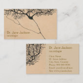 Purkinje Neuron Zeichnend - Sepia Neurologe Visitenkarte (Vorne/Hinten)