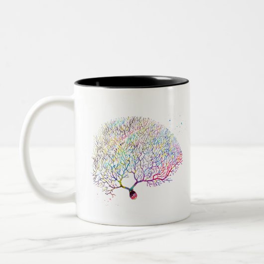 Purkinje Neuron Zweifarbige Tasse (Links)
