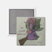 Purkle Platicorns Teammagnet Magnet (Vorderseite/Rückseite)