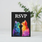 🌈 Purktly Your: Eine Regenbogen-Liebe RSVP Karte (Stehend Vorderseite)