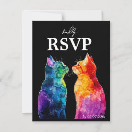 🌈 Purktly Your: Eine Regenbogen-Liebe RSVP Karte