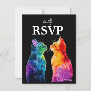 🌈 Purktly Your: Eine Regenbogen-Liebe RSVP Karte