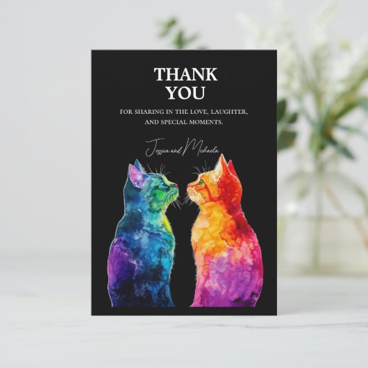 🌈 Purktly Yours: Zweckmäßig Dankeskarte (Stehend Vorderseite)