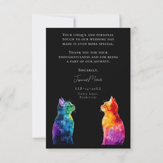 🌈 Purktly Yours: Zweckmäßig Dankeskarte (Rückseite)