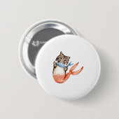 Purmaid Cat Mermaid Button (Vorne & Hinten)