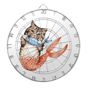 Purmaid Cat Mermaid Dartscheibe