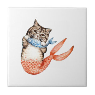Purmaid Cat Mermaid Fliese