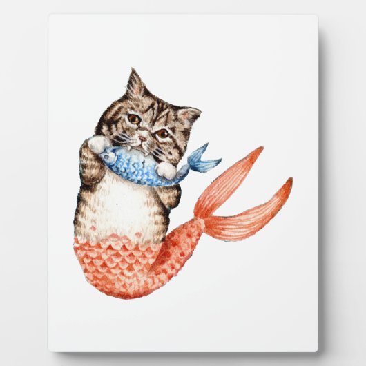 Purmaid Cat Mermaid Fotoplatte (Vorderseite)