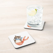 Purmaid Cat Mermaid Getränkeuntersetzer (Rechte Seite)