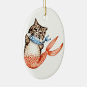 Purmaid Cat Mermaid Keramik Ornament (Rechts)