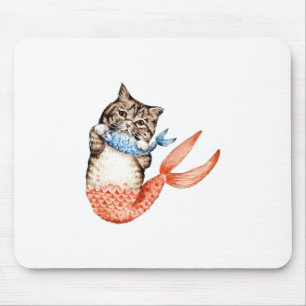 Purmaid Cat Mermaid Mousepad