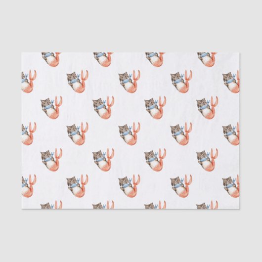 Purmaid Cat Mermaid Seidenpapier (Vorderseite)