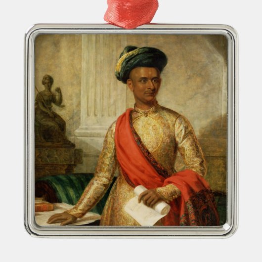 Purniya, Hauptminister von Mysore, c.1801 (Öl an Ornament Aus Metall (Vorne)