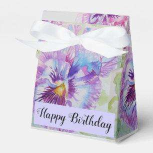Purp Pansy Floral Blume Tee Party Gewürztopf Geschenkschachtel