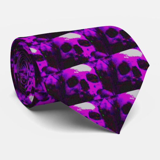 PURP SKULL/TIE KRAWATTE (Gerollt)