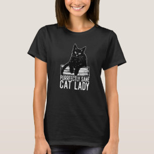 Purperfekt Sane Cat Lady Cat und buchen Nerd T-Shirt