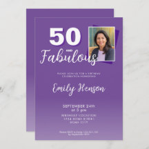 Purple 50 and Fabulous 50th Birthday Party