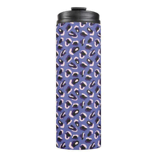 Purple Abstract Animal Print Thermosbecher (Vorderseite)