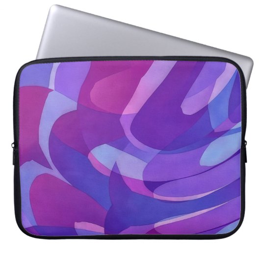 Purple Abstract Art Watercolor Style Laptop Cover (Vorderseite)