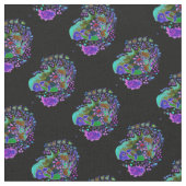 Purple abstract Floral Fabric Stoff (Nahaufnahme)