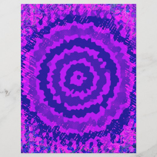 Purple Abstract Flower Bulk Scrapbook Paper Pages Flyer (Vorne)