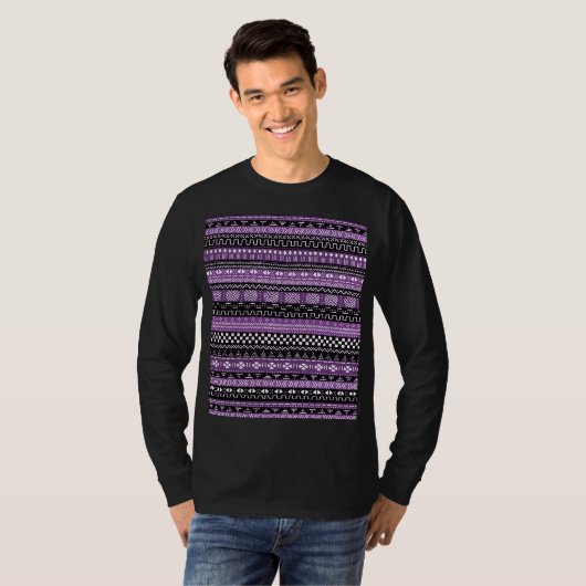 Purple African Tribal Print T-Shirt (Vorne ganz)