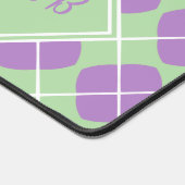 Purple Agyle Pastel Mint Modern Monogram Schreibtischunterlage (Ecke)