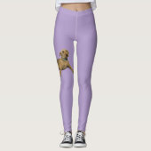 Purple Airedale Leggings (Vorderseite)