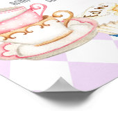 Purple Alice in ONEderland-1st Birthday Milestone Poster (Ecke)