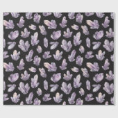 Purple Amethyst Crystals Geschenkpapier (Flach)