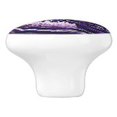 Purple Amethyst Geode and Silver Digital Art Keramikknauf (Seitenansicht)