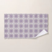 Purple and black geometric pattern Towel Badhandtuch Set (Handtuch)
