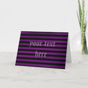 Purple and black grungy stripes gothic card karte