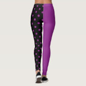 Purple and black polka dots different leggings (Rückseite)